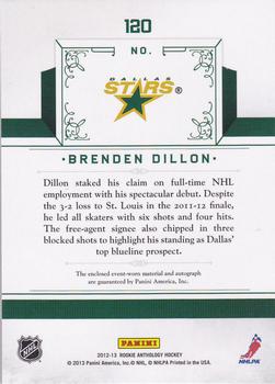 2012-13 Panini Rookie Anthology #120 Brenden Dillon Back