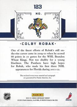 2012-13 Panini Rookie Anthology #123 Colby Robak Back