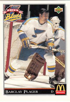 1993 Upper Deck McDonald's The Best of the Blues 1967-1992 #24 Barclay Plager Front