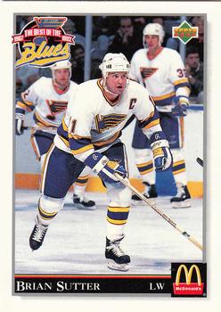 1993 Upper Deck McDonald's The Best of the Blues 1967-1992 #25 Brian Sutter Front