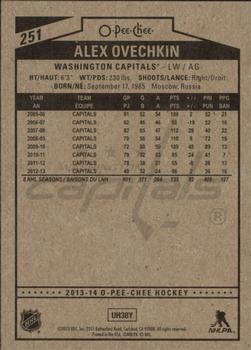 2013-14 O-Pee-Chee #251 Alex Ovechkin Back