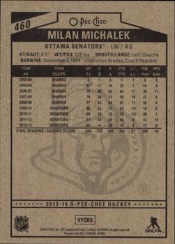 2013-14 O-Pee-Chee #460 Milan Michalek Back