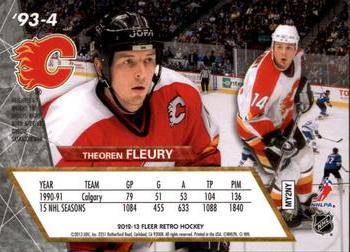 2012-13 Fleer Retro - 1993-94 Ultra #‘93-4 Theoren Fleury Back