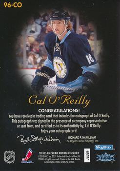 2012-13 Fleer Retro - 1996-97 Skybox Autographics #96-CO Cal O'Reilly Back