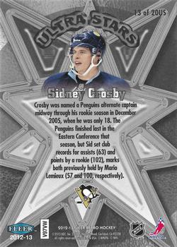 2012-13 Fleer Retro - Ultra Stars Gold #13US Sidney Crosby Back