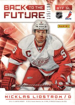 2012-13 Panini Limited - Back To The Future #BTF LS Nicklas Lidstrom / Brendan Smith Back