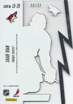 2012-13 Panini Limited - Limited Duels Silver #LD-2B Shane Doan Back