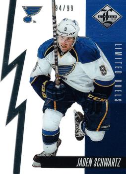 2012-13 Panini Limited - Limited Duels Silver #LD-19B Jaden Schwartz Front