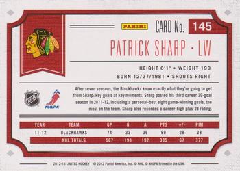 2012-13 Panini Limited - Gold #145 Patrick Sharp Back