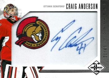 2012-13 Panini Limited - Monikers Silver #M-CA Craig Anderson Front