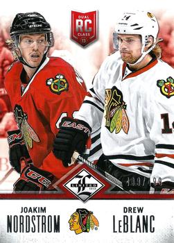 2012-13 Panini Limited - Rookie Redemption #R-CHI Joakim Nordstrom / Drew LeBlanc Front