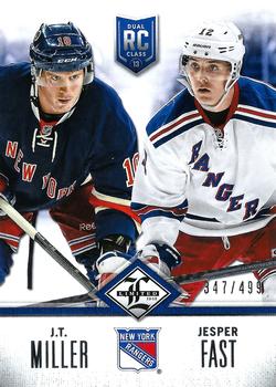 2012-13 Panini Limited - Rookie Redemption #R-NYR J.T. Miller / Jesper Fast Front