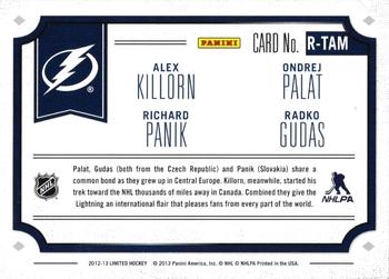 2012-13 Panini Limited - Rookie Redemption #R-TAM Alex Killorn / Ondrej Palat / Richard Panik / Radko Gudas Back