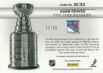 2012-13 Panini Limited - Stanley Cup Winners Signatures #SC-33 Adam Graves Back