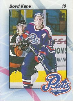 1996-97 Regina Pats (WHL) #12 Boyd Kane Front