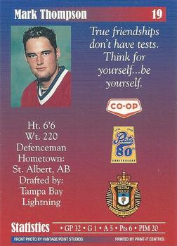1997-98 Regina Pats (WHL) Police #19 Mark Thompson Back