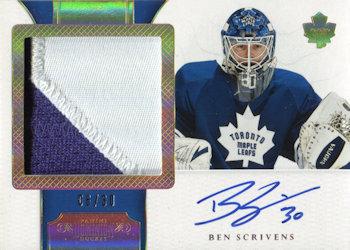 2011-12 Panini Dominion - Autographed Rookie Patches Horizontal #177 Ben Scrivens Front