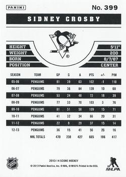 2013-14 Score #399 Sidney Crosby Back