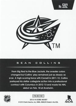 2013-14 Score #592 Sean Collins Back
