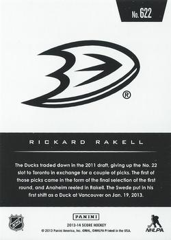 2013-14 Score #622 Rickard Rakell Back