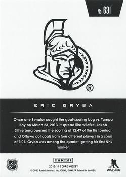 2013-14 Score #631 Eric Gryba Back