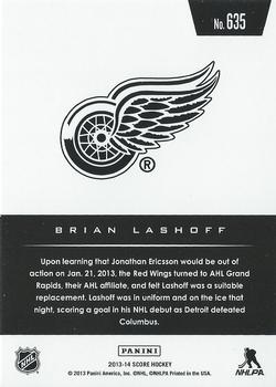 2013-14 Score #635 Brian Lashoff Back