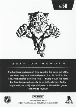 2013-14 Score #641 Quinton Howden Back