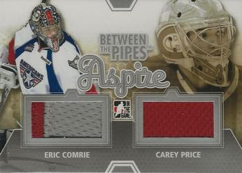 2012-13 In The Game Between The Pipes - Aspire Jerseys Silver #ASP-01 Eric Comrie / Carey Price Front