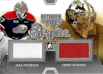 2012-13 In The Game Between The Pipes - Aspire Jerseys Silver #ASP-09 Jake Paterson / Jimmy Howard Front