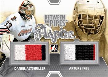 2012-13 In The Game Between The Pipes - Aspire Jerseys Silver #ASP-15 Daniel Altshuller / Arturs Irbe Front