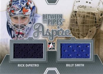 2012-13 In The Game Between The Pipes - Aspire Jerseys Silver #ASP-16 Rick DiPietro / Billy Smith Front