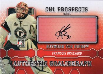 2012-13 In The Game Between The Pipes - Authentic Goaliegraphs #A-FB Francois Brassard Front