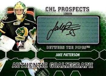 2012-13 In The Game Between The Pipes - Authentic Goaliegraphs #A-JPAT Jake Patterson Front