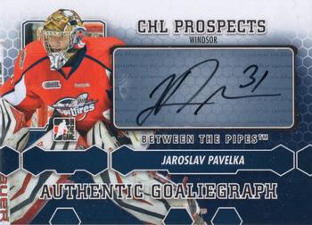 2012-13 In The Game Between The Pipes - Authentic Goaliegraphs #A-JPA Jaroslav Pavelka Front