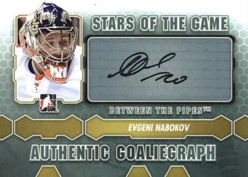 2012-13 In The Game Between The Pipes - Authentic Goaliegraphs #A-EN Evgeni Nabokov Front