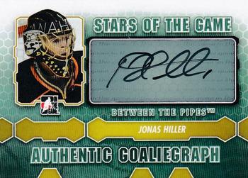 2012-13 In The Game Between The Pipes - Authentic Goaliegraphs #A-JH Jonas Hiller Front