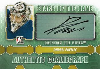 2012-13 In The Game Between The Pipes - Authentic Goaliegraphs #A-OP Ondrej Pavelec Front