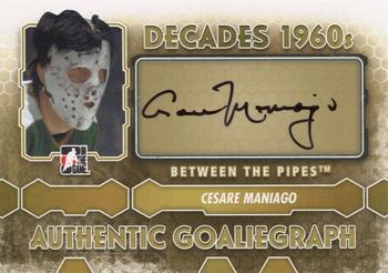 2012-13 In The Game Between The Pipes - Authentic Goaliegraphs #A-CMA Cesare Maniago Front