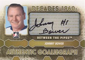 2012-13 In The Game Between The Pipes - Authentic Goaliegraphs #A-JBO Johnny Bower Front