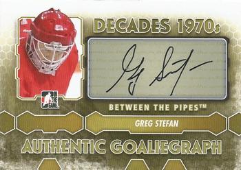 2012-13 In The Game Between The Pipes - Authentic Goaliegraphs #A-GS Greg Stefan Front