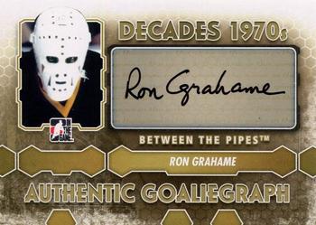 2012-13 In The Game Between The Pipes - Authentic Goaliegraphs #A-RGR Ron Grahame Front