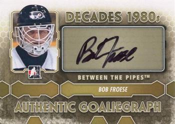 2012-13 In The Game Between The Pipes - Authentic Goaliegraphs #A-BF Bob Froese Front