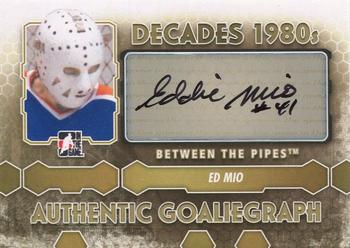 2012-13 In The Game Between The Pipes - Authentic Goaliegraphs #A-EMI Eddie Mio Front