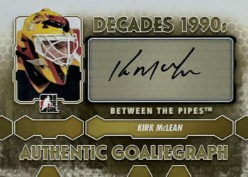 2012-13 In The Game Between The Pipes - Authentic Goaliegraphs #A-KM Kirk McLean Front
