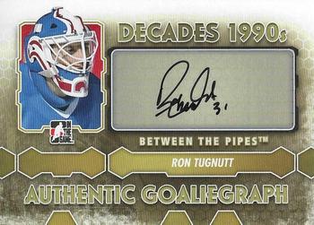 2012-13 In The Game Between The Pipes - Authentic Goaliegraphs #A-RT Ron Tugnutt Front