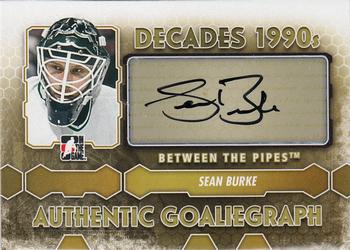 2012-13 In The Game Between The Pipes - Authentic Goaliegraphs #A-SB Sean Burke Front