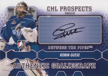 2012-13 In The Game Between The Pipes - Authentic Goaliegraphs #A-RG Robin Gusse Front