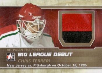 2012-13 In The Game Between The Pipes - Big League Debut Jerseys Gold #BL-25 Chris Terreri Front