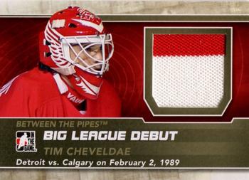 2012-13 In The Game Between The Pipes - Big League Debut Jerseys Gold #BL-28 Tim Cheveldae Front