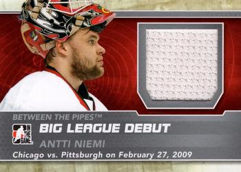 2012-13 In The Game Between The Pipes - Big League Debut Jerseys Silver #BL-22 Antti Niemi Front